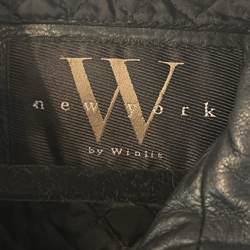 Women’s Winlit New York Black Genuine Leather Belted Jacket Coat Size Small - Picture 5 of 9